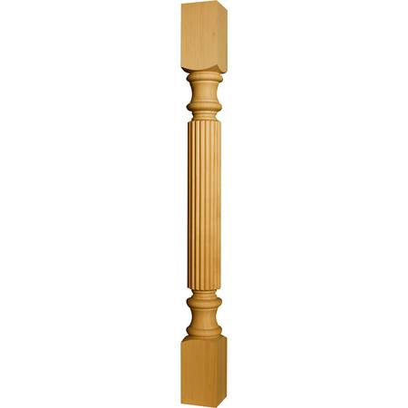 OSBORNE WOOD PRODUCTS 34 1/2 x 3 Narrow Reeded Island Post in Soft Maple 1446M